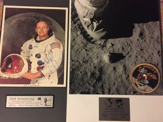Neil Armstrong hand signed 8X10 Beckett 2