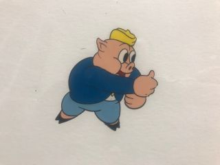 1937 Porky Pig Production Cel | 1st Mel Blanc Cartoon | Porky The Wrestler