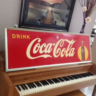 Large Vintage 1948 Coca Cola Soda Pop 54 " X18 " Metal Sign