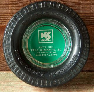 Vintage Kelly Springfield Tires Armor Trac Advertising Ashtray South Hill Va