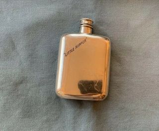 Sterling Silver " Little Nipper " 2 Oz.  Flask Abercrombie & Fitch