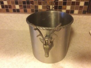Rare Vintage Champagne Wine Ice Bucket with Animal Heads 2