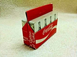 Coca Cola Playing Cards - 2 Decks In Cardbrd Bottle Carrier - Vintage Nos