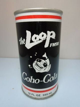 The Loop Fm98 Radio Station Coho - Cola Rock & Roll Pull Tab Soda Pop Can Gone