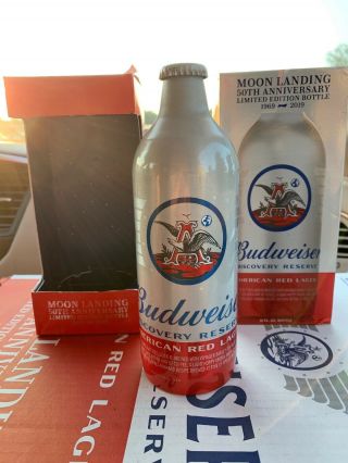 Budweiser Moon Landing 50th Anniversary Aluminum Beer Bottle 503459 Bud Alu