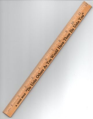 The Coca Cola Bottling Company Wooden Ruler A Good Rule Do Unto Others