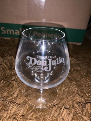 1 Don Julio Tequila Stemmed Etched Snifter Glass
