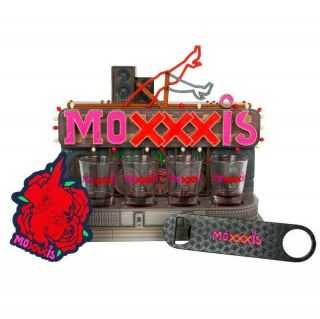 Offiical Borderlands 3 Mad Moxxi Bar Set - Shot Glasses Coasters & Bottle Opener
