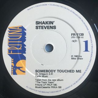 Shakin ' Stevens ' Somebody Touched Me ' Rare Scandinavian 7 