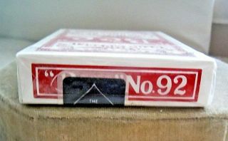 Vintage BEE USPCC Golden Nugget No 92 Red Cambric Playing Cards 3