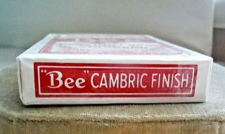 Vintage BEE USPCC Golden Nugget No 92 Red Cambric Playing Cards 4