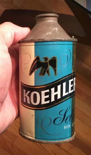 Old Koehler Beer Can Cone Top Erie Brewing Co Erie Pa Advertising