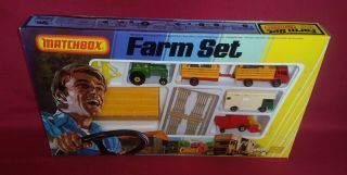 1979 Matchbox G - 6 Farm Set Barn Tractor Machinery Vehicles Mib Lesney
