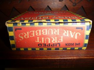 RARE VINTAGE BUSY BIDDY BRAND JAR RINGS BOX CHICKEN GRAPHICS ALLENTOWN EASTON PA 3