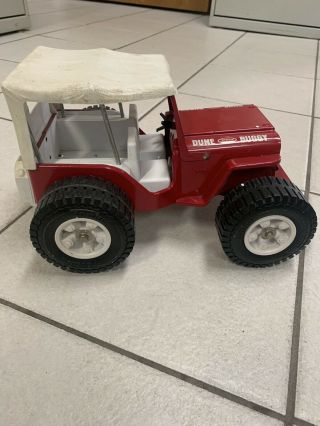VINTAGE TONKA JEEP DUNE BUGGY RED WITH WHITE TOP PRESSED STEEL 3