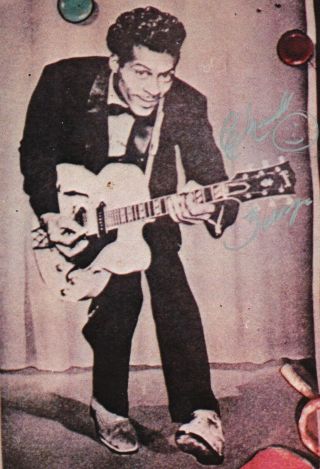 Chuck Berry,  Autograph On Photo Print