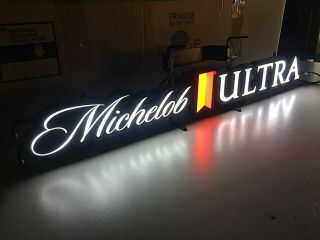 Michelob Ultra Horizontal Led Opti Neo Neon Beer Sign Bar Light