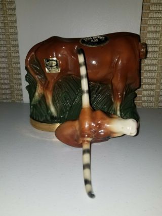 Ezra Brooks Whiskey Decanter.  Texas Longhorn/ Cattle/ Steer.  $50 Obo
