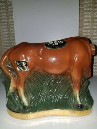 Ezra Brooks whiskey decanter.  Texas Longhorn/ Cattle/ Steer.  $50 obo 4