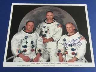 Apollo 11 Moonwalker Buzz Aldrin Signed Nasa Lithograph Autographed Rare
