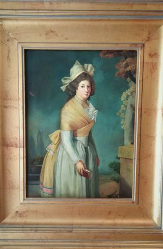 Signed Antique Mid - 19th Century 25 1/2 " X 21 1/2 " Oil Portrait Of A Woman