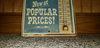 VINTAGE METAL PABST BLUE RIBBON BEER SIGN THERMOMETER. 6