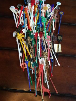 160,  Vintage Swizzle Sticks Hotels Bars Spirits And More.