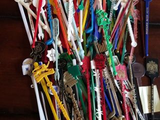 160,  Vintage Swizzle Sticks Hotels Bars Spirits and more. 3