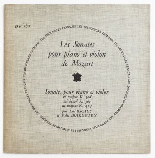 Df 187 Kraus & Boskovsky Mozart Violin Sonatas French Les Discophiles Fd Lp Ex,