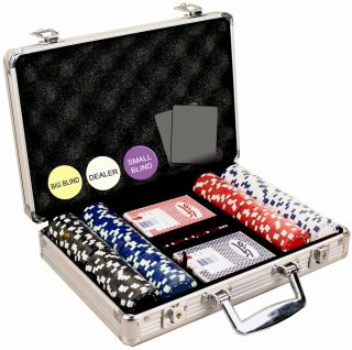 Da Vinci 200 Dice Striped Poker Chip Set,  11.  5gm