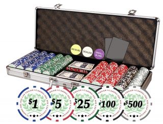 Da Vinci Professional Casino Del Sol Poker Chips Set With Case Set Of 500,