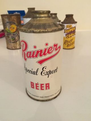 Indoor Rainier Special Export Beer Cone Top Can Dated 1939