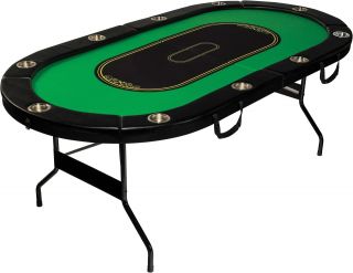 Franklin Sports Deluxe Foldable 10 - Player Poker Table