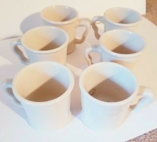 6 VTG QWIKEE DONUTS Diner Style Heavy Ceramic Coffee Mug Cup SHENANGO CHINA 4
