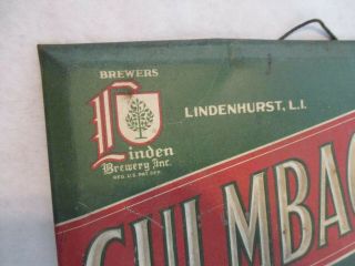 Antique Linden Brewery Inc.  Lindenhurst,  Long Island,  NY - Culmbacher Brew Sign 4