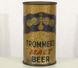 Trommers Malt Beer Oi Opening Instruction Flat Top Beer Can Orange Jersey Nj