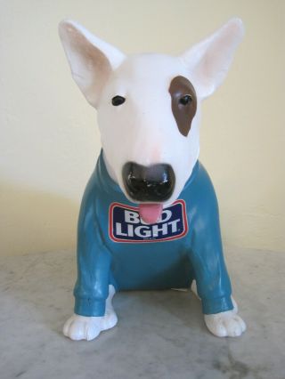 1986 Bud Light Spuds Mackenzie Light Up Dog Statue - Anheuser Busch - Rare