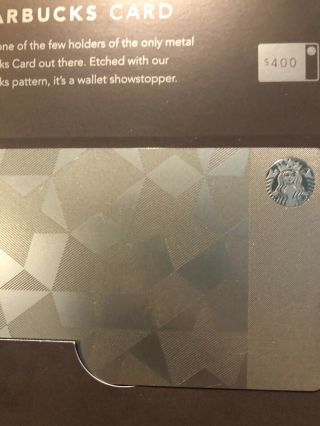 Starbucks Limited Edition Stainless Steel Card 2012 - Only Swiped Once 2