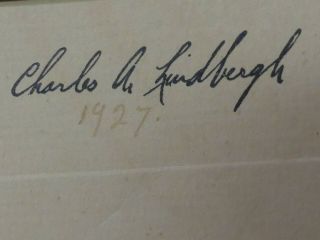 CHARLES LINDBERGH SIGNED AUTOGRAPH 3