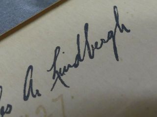 CHARLES LINDBERGH SIGNED AUTOGRAPH 5