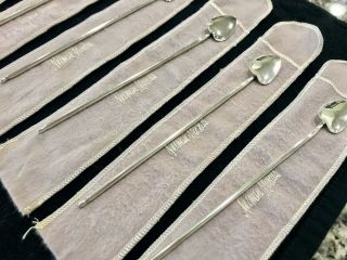 Neiman Marcus Silver Plated Julep Ice Tea Stirrer Straw Swizzle Sticks