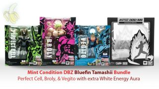 Sdcc 2018 Exclusive - Bluefin Tamashi Dragon Ball Z Set With Special Power Fx.