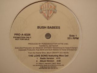 Bush Babees,  Mos Def - The Love Song (12 ") 1996 Rare De La Soul