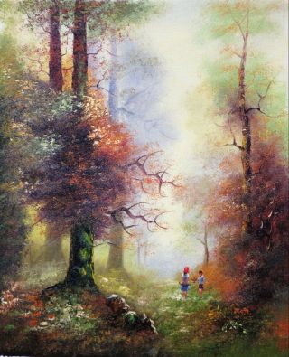 Untitled/children Picking Flowers In The Forest (von Trier Oil Painting)