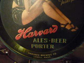 Harvard Flapper Lady Beer Tray 1930 ' s 2