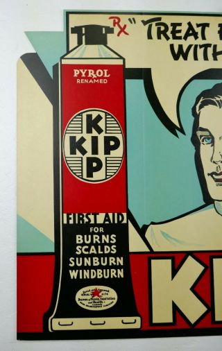 Vtg 1930 ' s Art Deco RX KIP Counter Top Cardboard Advertising Poster 2