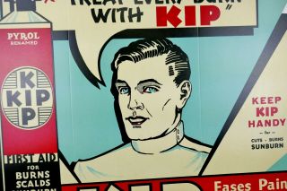 Vtg 1930 ' s Art Deco RX KIP Counter Top Cardboard Advertising Poster 3