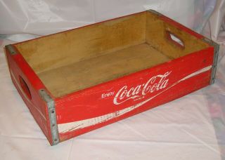Vintage Coca - Cola Coke Wooden Crate - Holds 12 - 16 oz Bottles - 18 