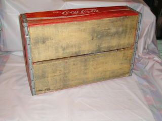 Vintage Coca - Cola Coke Wooden Crate - Holds 12 - 16 oz Bottles - 18 