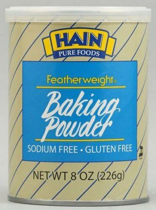 Hain Pure Foods Featherweight Baking Powder 8 Oz Can Pack Of 3,  Best By 02/2019